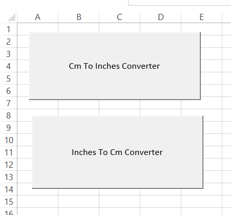VBA macros cm to inches conversion