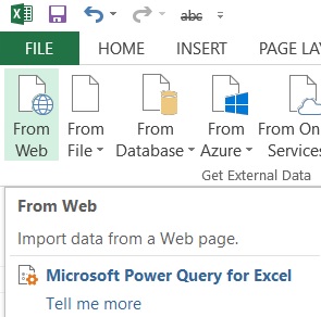 power query from web