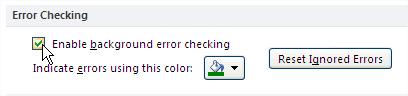 Excel Error Checking