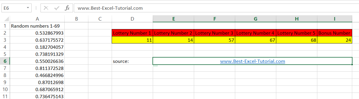 lottery number generator