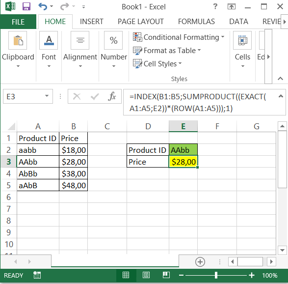 Excel VLOOKUP: Case-Sensitive Data Lookup | Free Online Tutorial Library