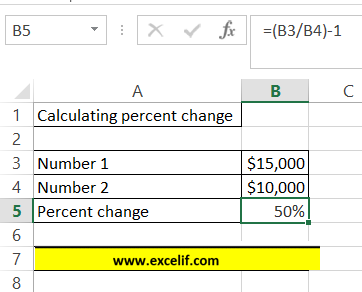 calculating percent change simple way