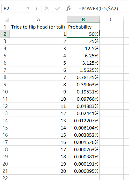 coin flip probability