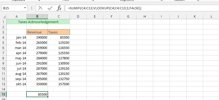 Combining SUMIF with VLOOKUP