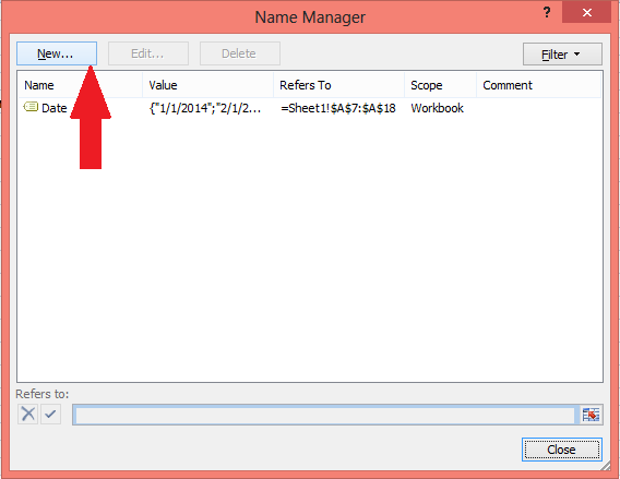 name manager click new