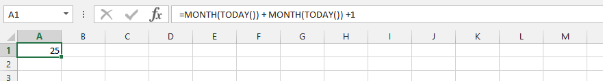 Double Today and Month Formula