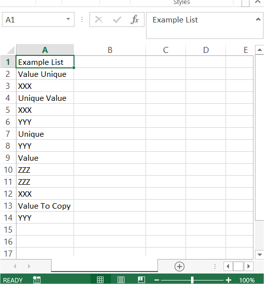 data table list