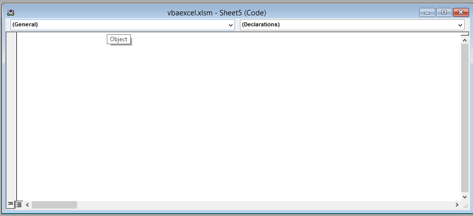 Empty VBA code