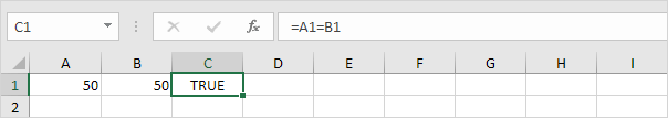 Equal To Operator in Excel
