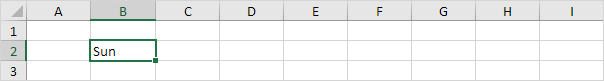Built-in List Example in Excel