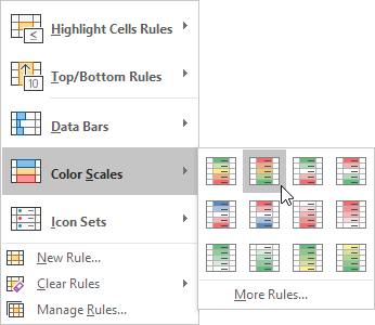 Click Color Scales
