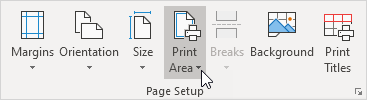 Click Print Area