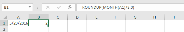 Quarter Formula in Excel