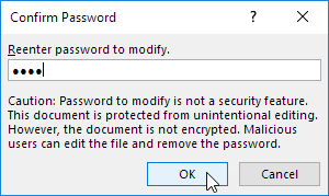 Reenter the Password
