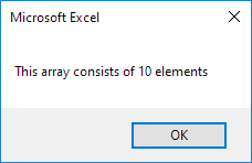 Size of an Array Result