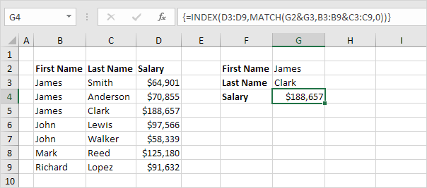 Two-column Lookup