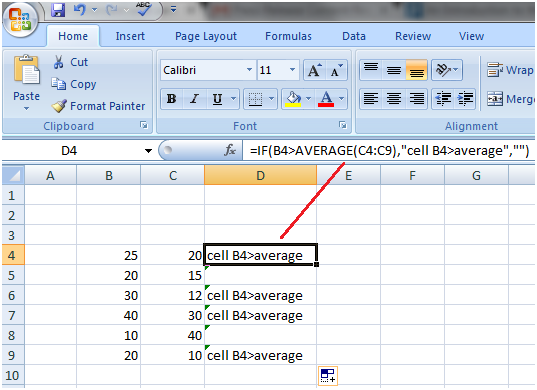 Excel Advanced If Function