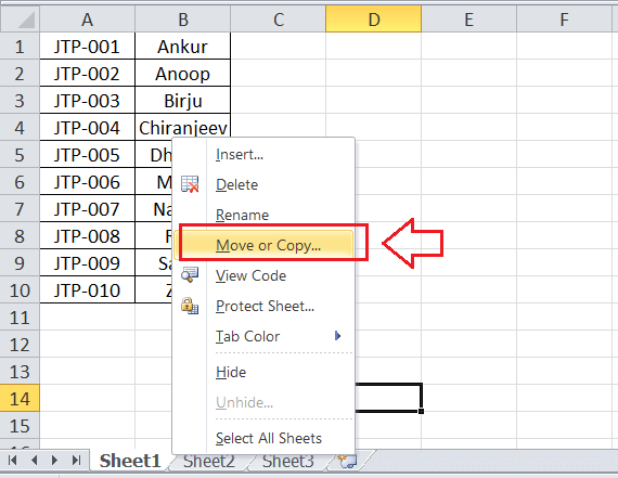 Copy Worksheet in Excel
