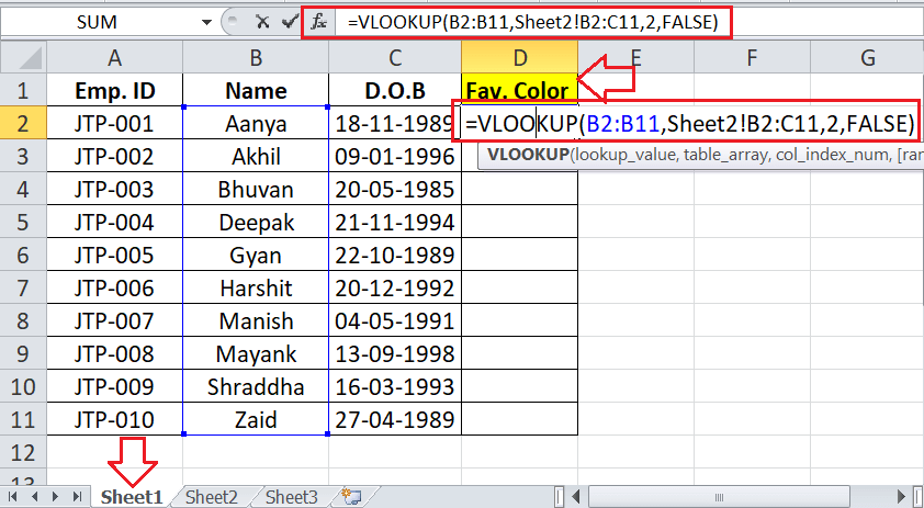 Cross Referencing in Excel