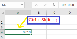 Current Date in Excel