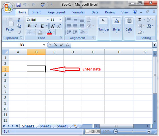 How to enter data in Excel