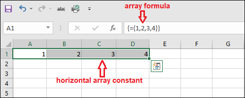 Excel array formula