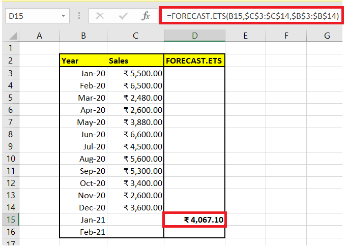 Excel FORECAST.ETS Function