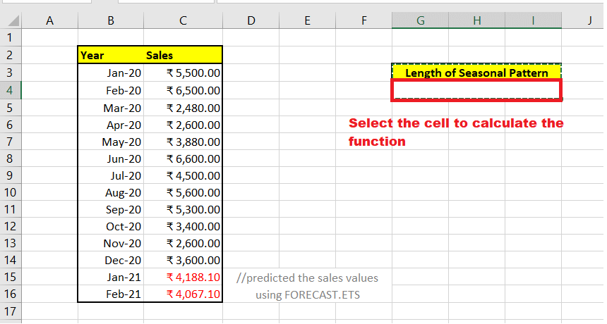 Excel FORECAST.ETS.SEASONALITY function