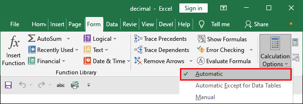 Excel formulas not working