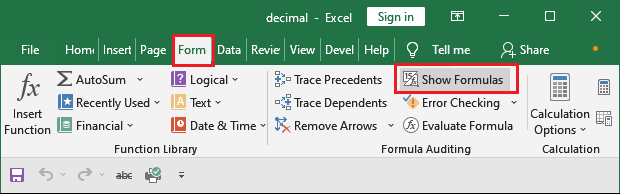 Excel formulas not working