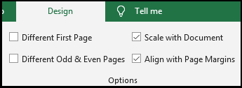 Excel Header and Footer