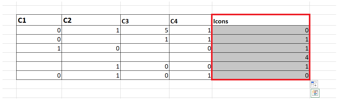 Excel Icon Sets