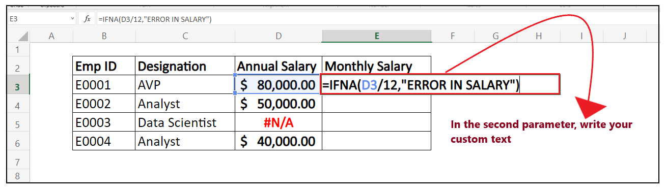 Excel IFNA Function