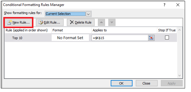Excel Rules Manager