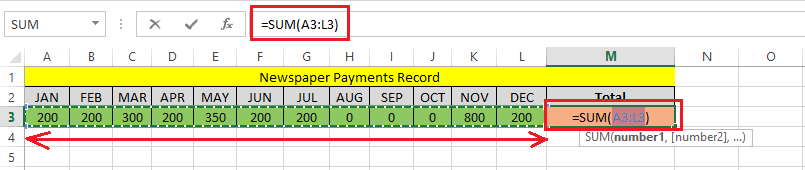 Excel Sum Shortcut