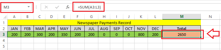 Excel Sum Shortcut