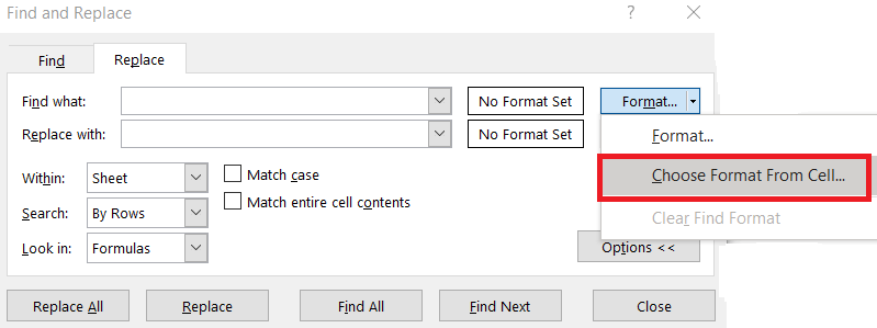 Find and Replace in Excel
