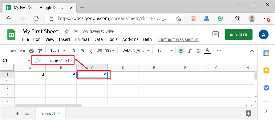 Google Excel Spreadsheet