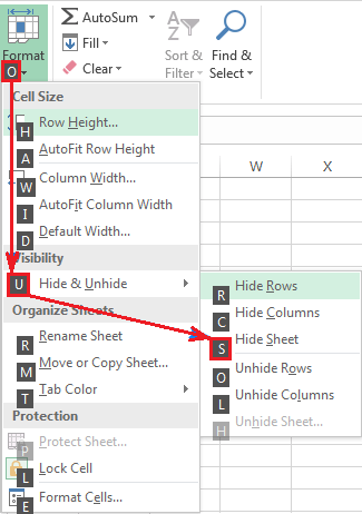 Hiding Worksheet in Excel