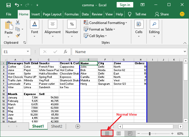 How to add page break in Excel
