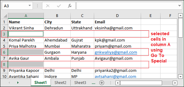 How to delete rows in Excel?