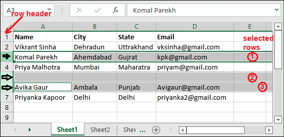 How to delete rows in Excel?