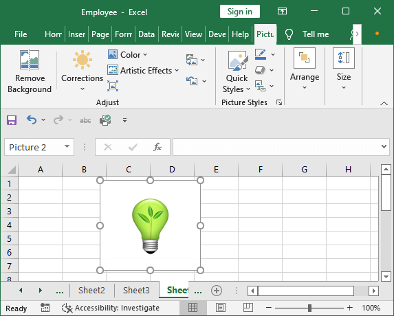 How to insert image in excel