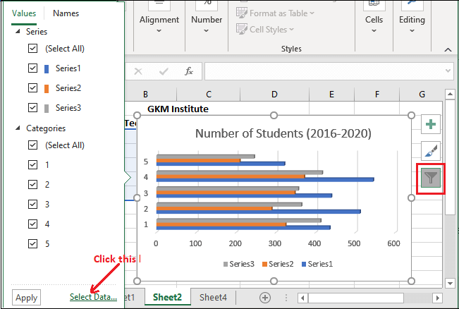 How to make a bar chart in Excel