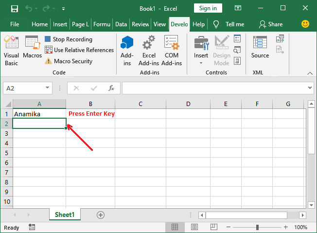 How to record a macro in Excel