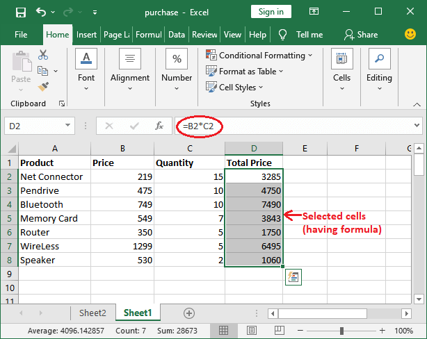 How to remove formula in Excel