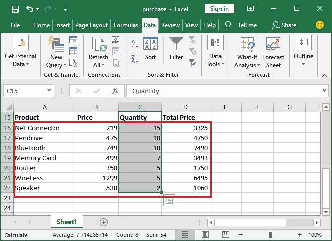 How to sort in Excel