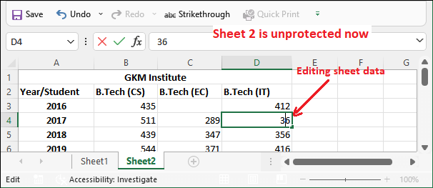 How to unprotect Excel sheet without password
