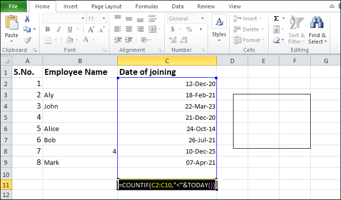 How to use COUNTIF function in Excel