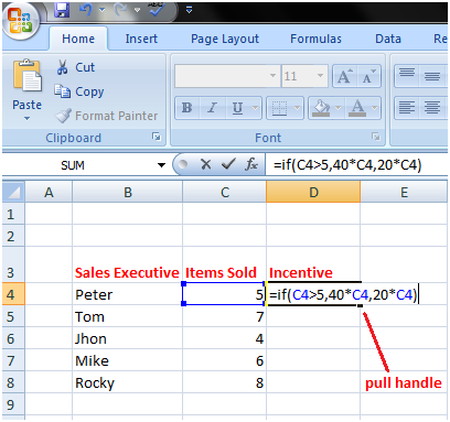 Excel If Function with calculations 1